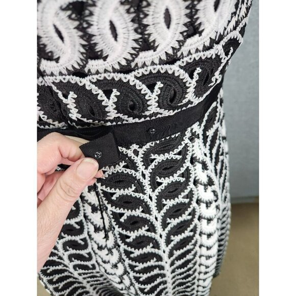 Alex Marie Womens Black & White Sleeveless Knit Dress Size 16 - Picture 5 of 8